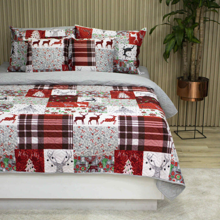 cubrelecho navidad patchaword