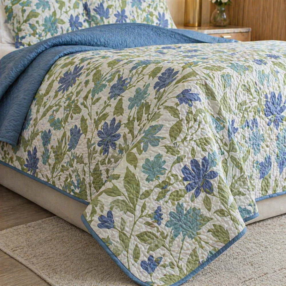 ropa-cama-botanica-azul-verde-fondo-blanco ropa cama botanica azul verde fondo blanco