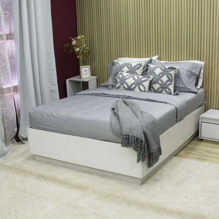 Juego de Sabanas Sky Deluxe Bruma Gris – Jacquard 144 hilos 3