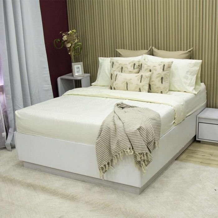 Juego de Sabanas Sky Deluxe Marfil Serenity Jacquard 144 hilos 3