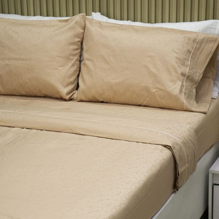 Juego de Sabanas Sky Deluxe Moka Soft– Jacquard 144 hilos 3