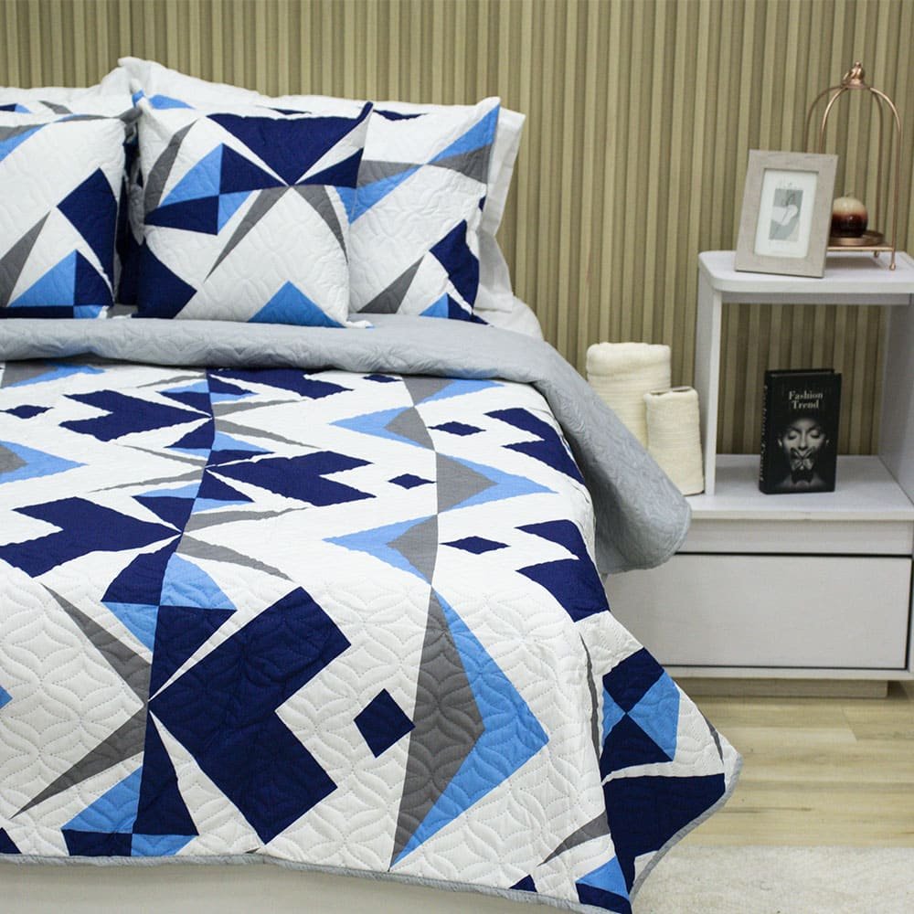 Sobrecama Becorat Blue Structure 1 Sobrecama Becorat Blue Structure 1