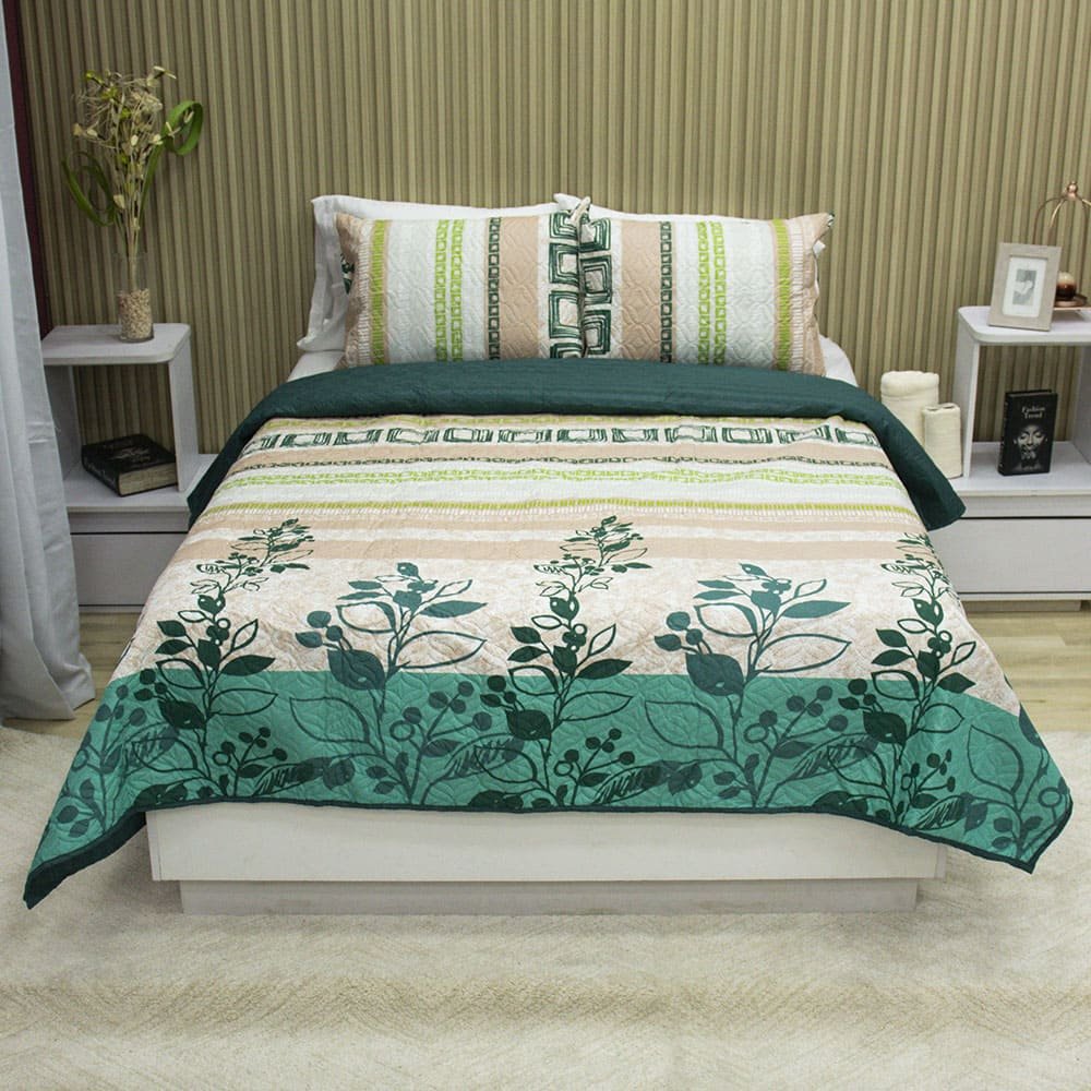 Sobrecama Becorat Botanic Emerald 1 Sobrecama Becorat Botanic Emerald 1