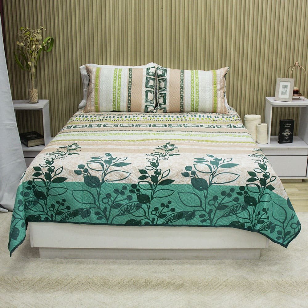 Sobrecama Becorat Botanic Emerald 6 Sobrecama Becorat Botanic Emerald 6