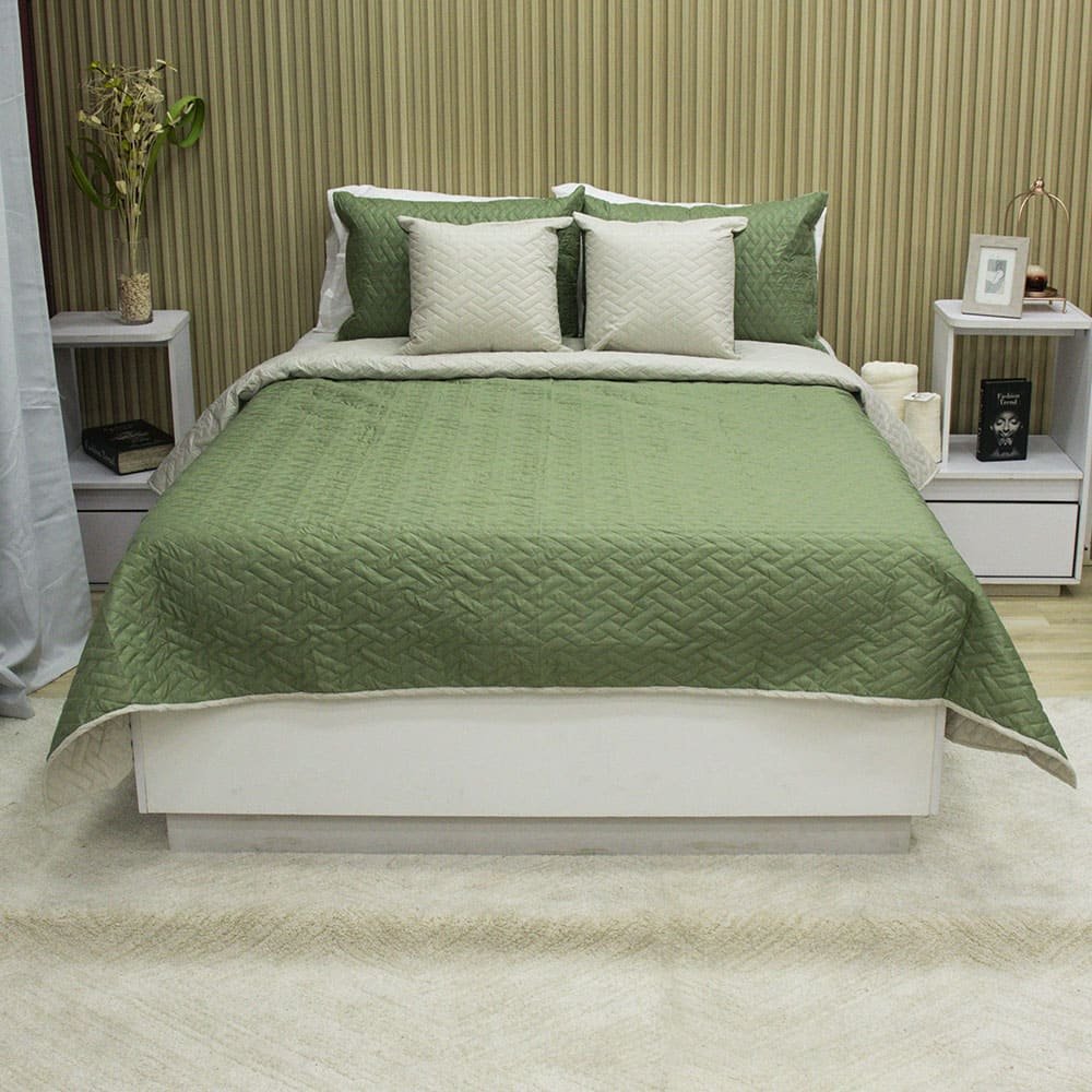 Sobrecama Deko Olive & Sand 1 Sobrecama Deko Olive Sand 1