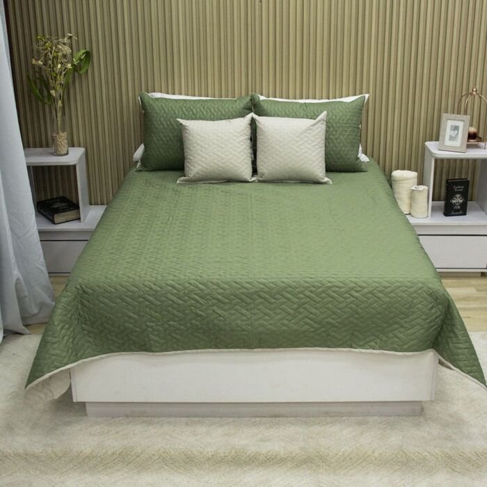 Sobrecama Deko Olive Sand 5