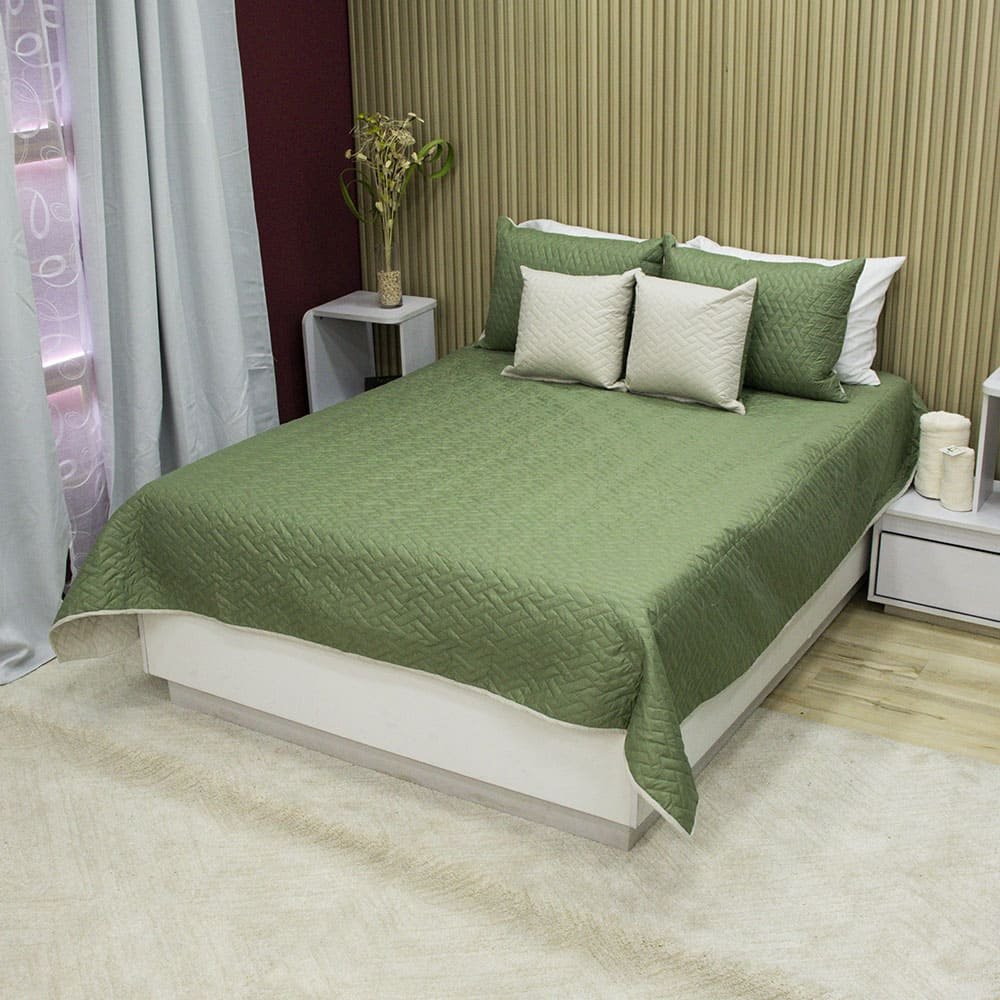 Sobrecama Deko Olive & Sand 6 Sobrecama Deko Olive Sand 6