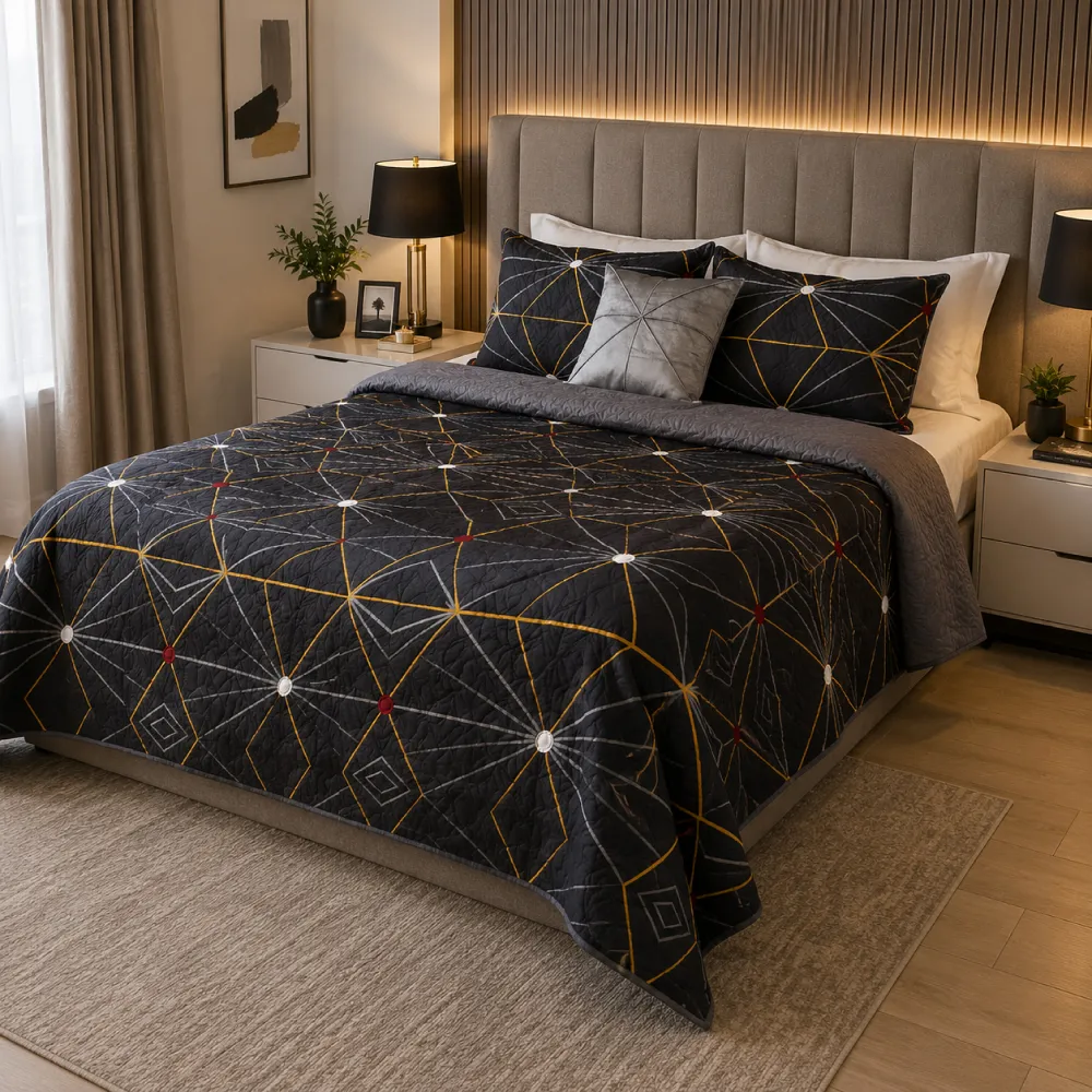 sobrecama-becorat-black-essence-cama-moderna sobrecama becorat black essence cama moderna