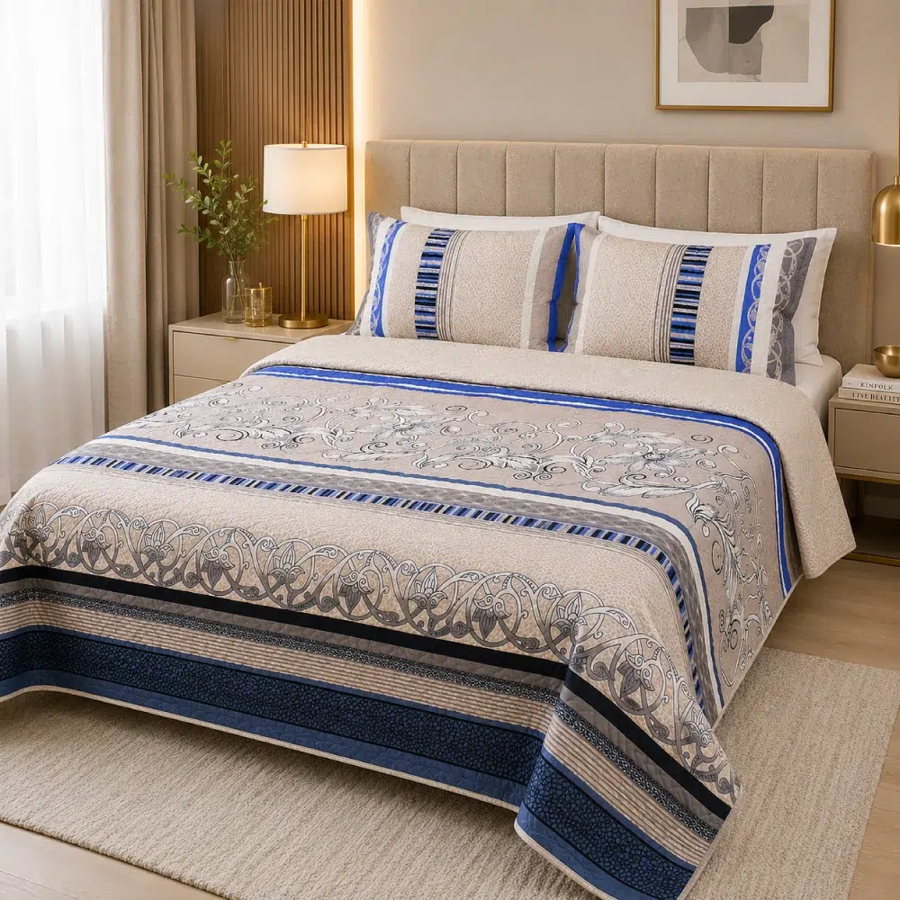 sobrecama-doble-faz-con-fundas-de-almohada sobrecama doble faz con fundas de almohada