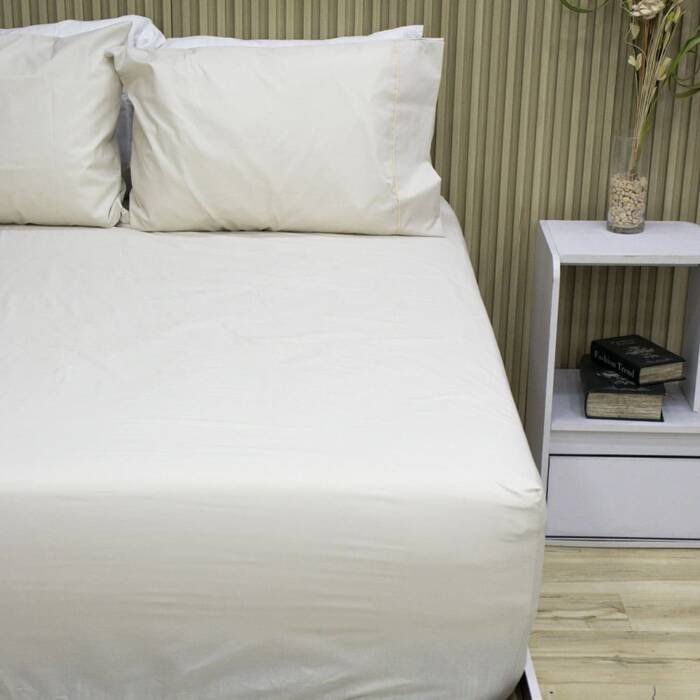 Set Sabana Ajustable Fundas de Almohada Fuelle Plus Bone 144 hilos 3