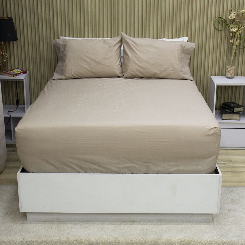 Set Sábana Ajustable + Fundas de Almohada Fuelle Plus Dune – 144 hilos 3 Set Sabana Ajustable Fundas de Almohada Fuelle Plus Dune 144 hilos 3