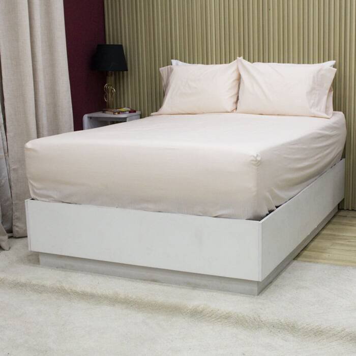 Set Sabana Ajustable Fundas de Almohada Fuelle Plus Peach 144 hilos 4