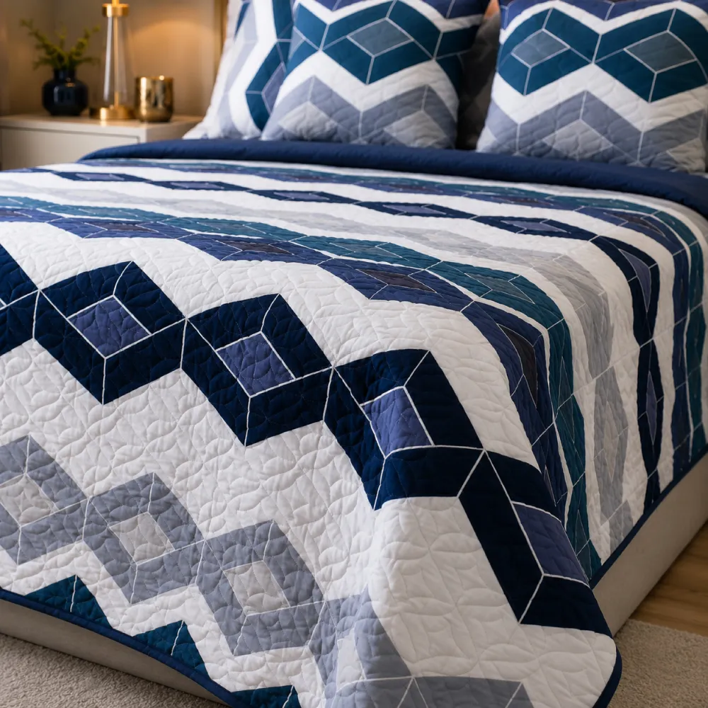 cubrelecho-moderno-azul-gris-para-cama cubrelecho moderno azul gris para cama