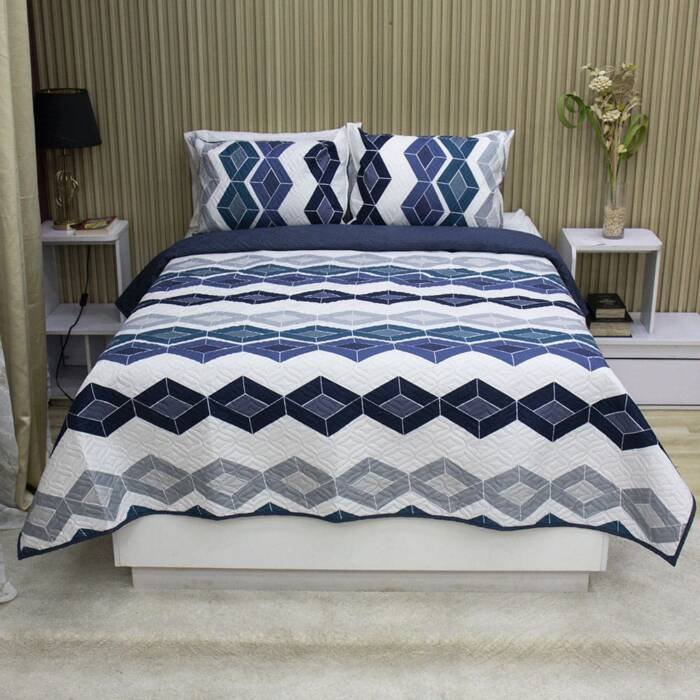 Sobrecama Becorat Hexa Blue 2