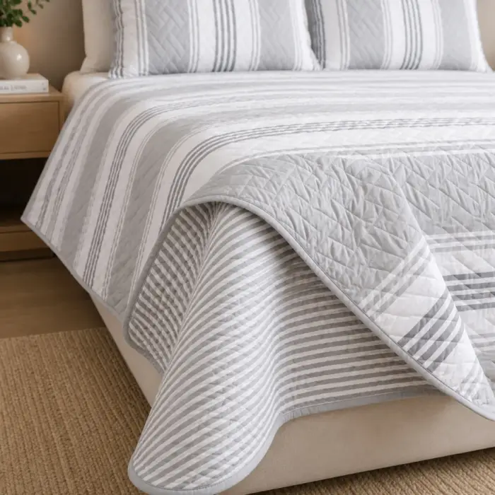 sobrecama becorat silver horizon detalle
