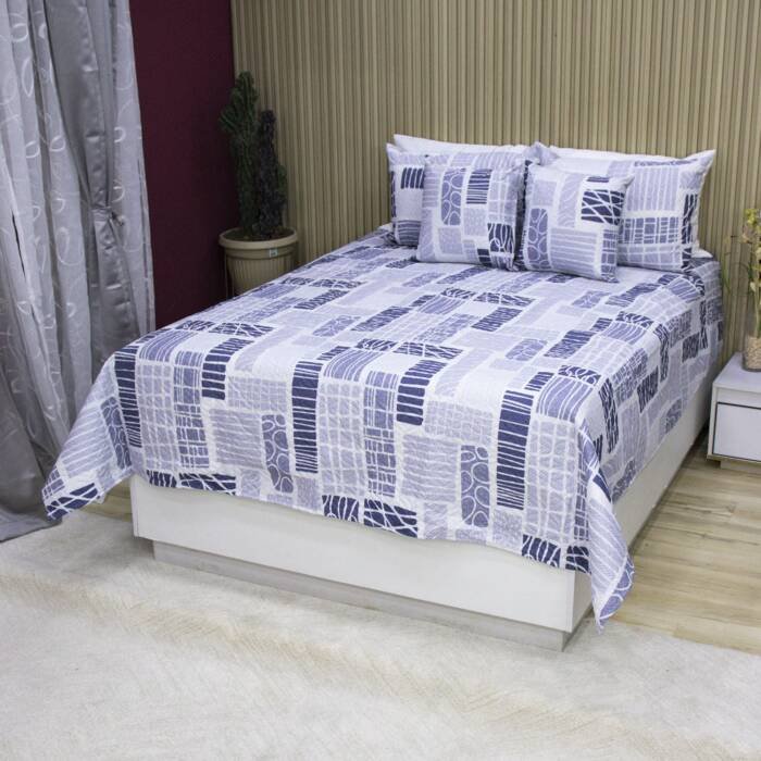 Sobrecama Becorat Mosaico Azul Indigo 2