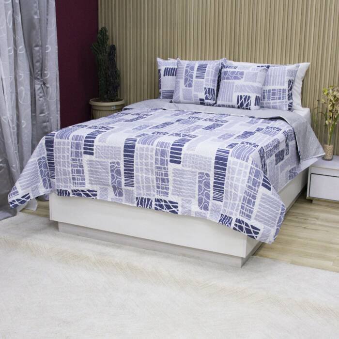 Sobrecama Becorat Mosaico Azul Indigo 4