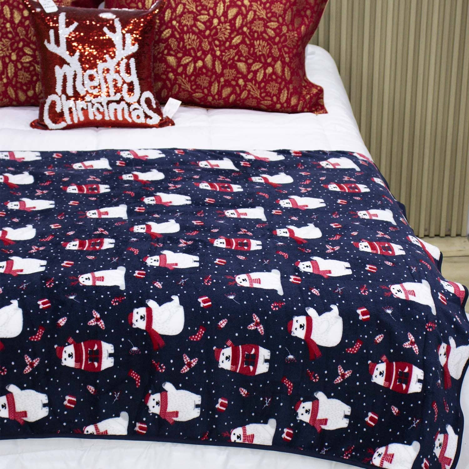 Manta Decorativa Christmas Bears 1
