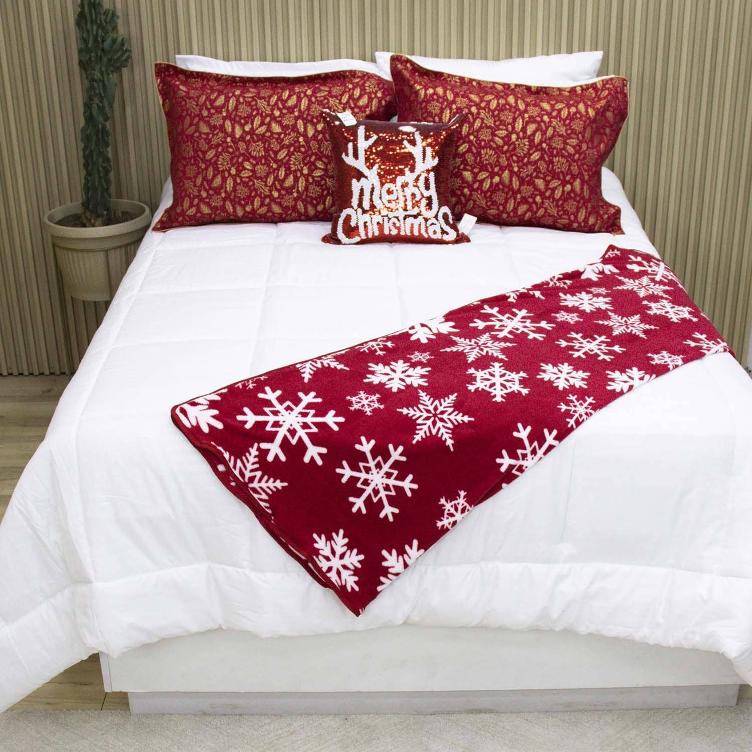 Manta Decorativa Christmas Snowflake 2
