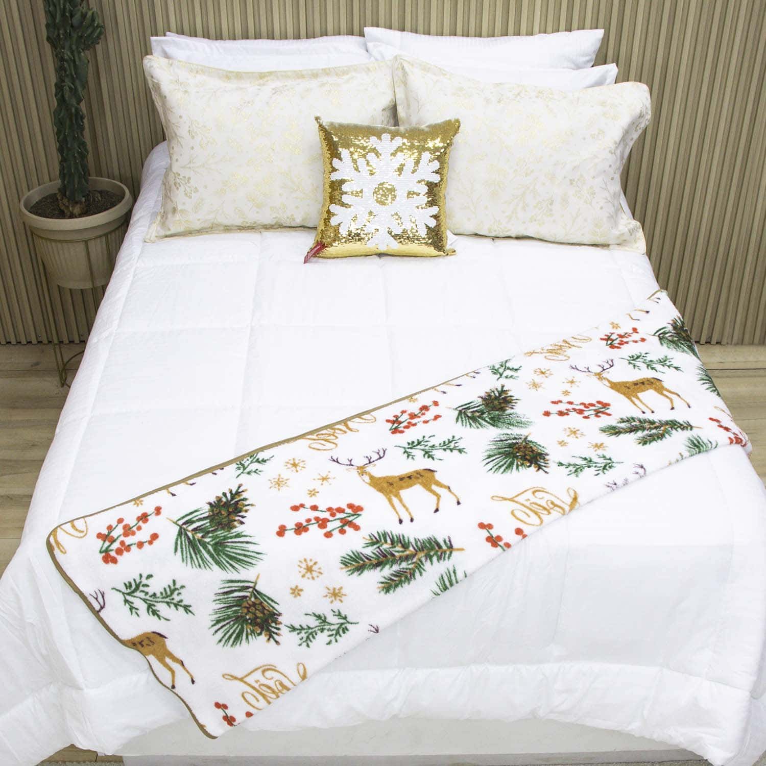 Manta Decorativa Christmas Woodland 1