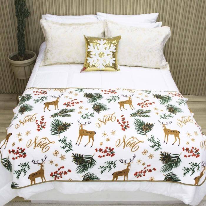 Manta Decorativa Christmas Woodland