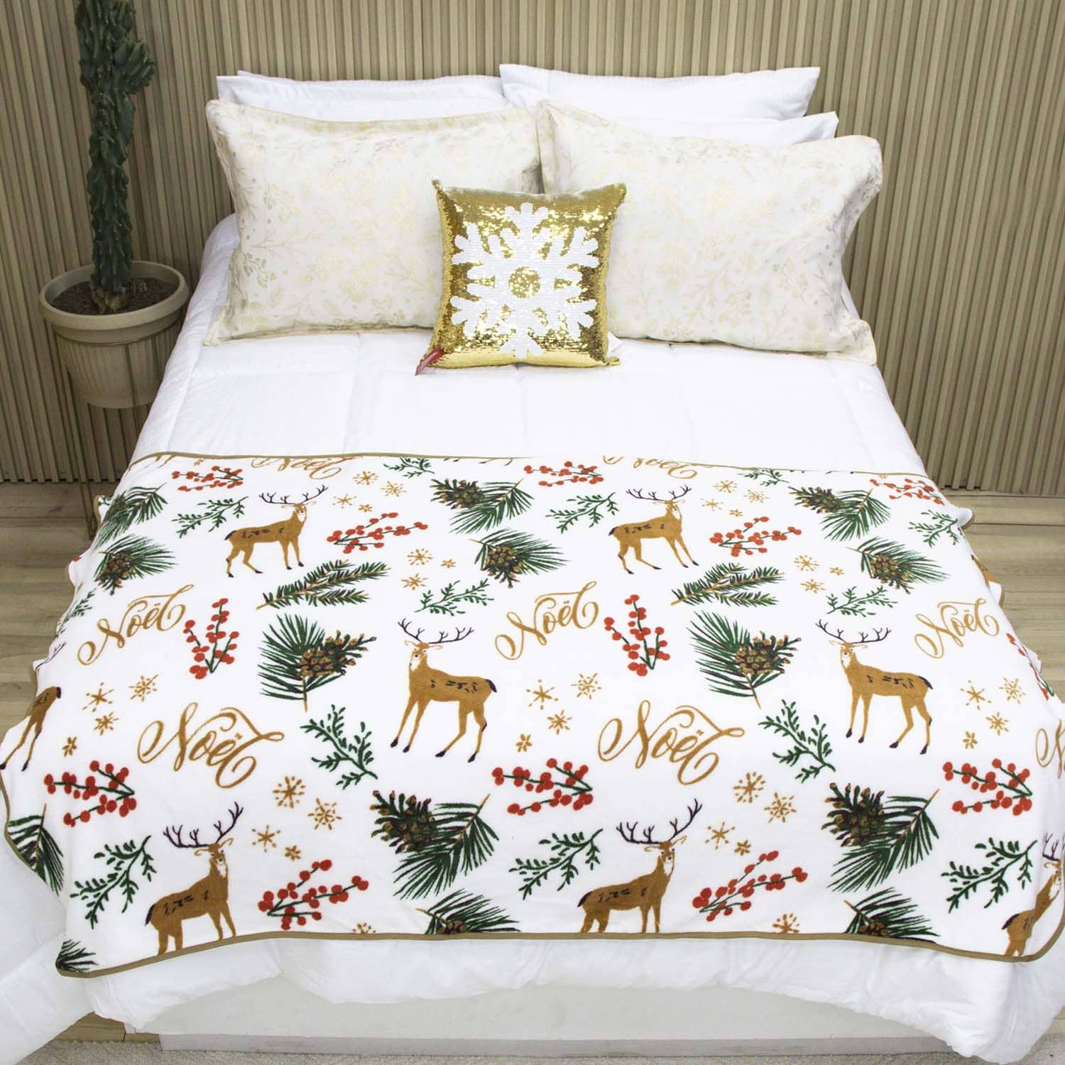 Manta Decorativa Christmas Woodland 3